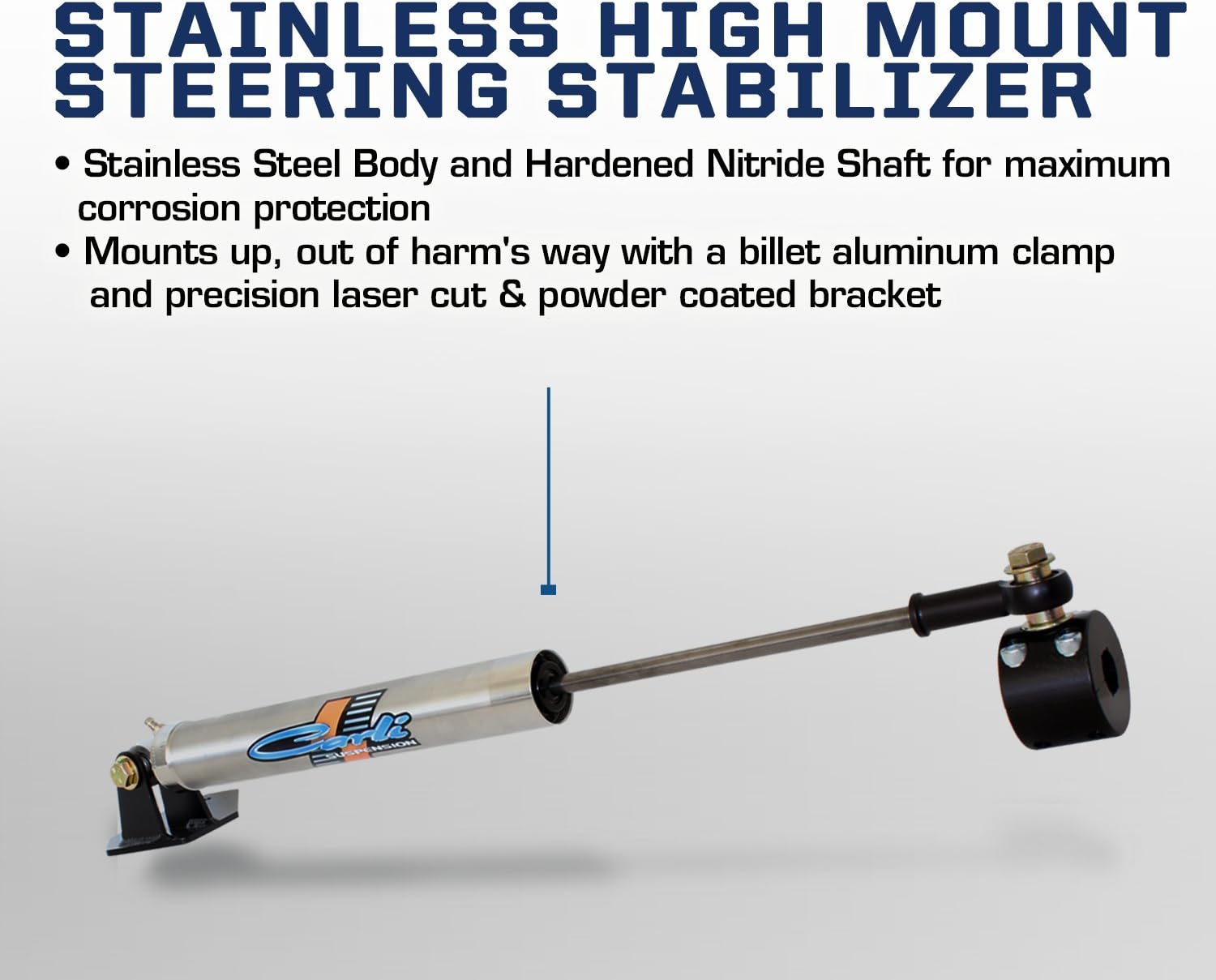 Carli Suspension 03-12 Dodge Ram High Mount Steering Stabilizer T-Style