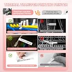Pink Label Maker Machine with-Tape, Portable Kids Label Maker, Handheld Electric Label Maker with Keyboard, D210S Easy Labeler with Multiple Fonts Frame Barcode for Home Office School Supplies