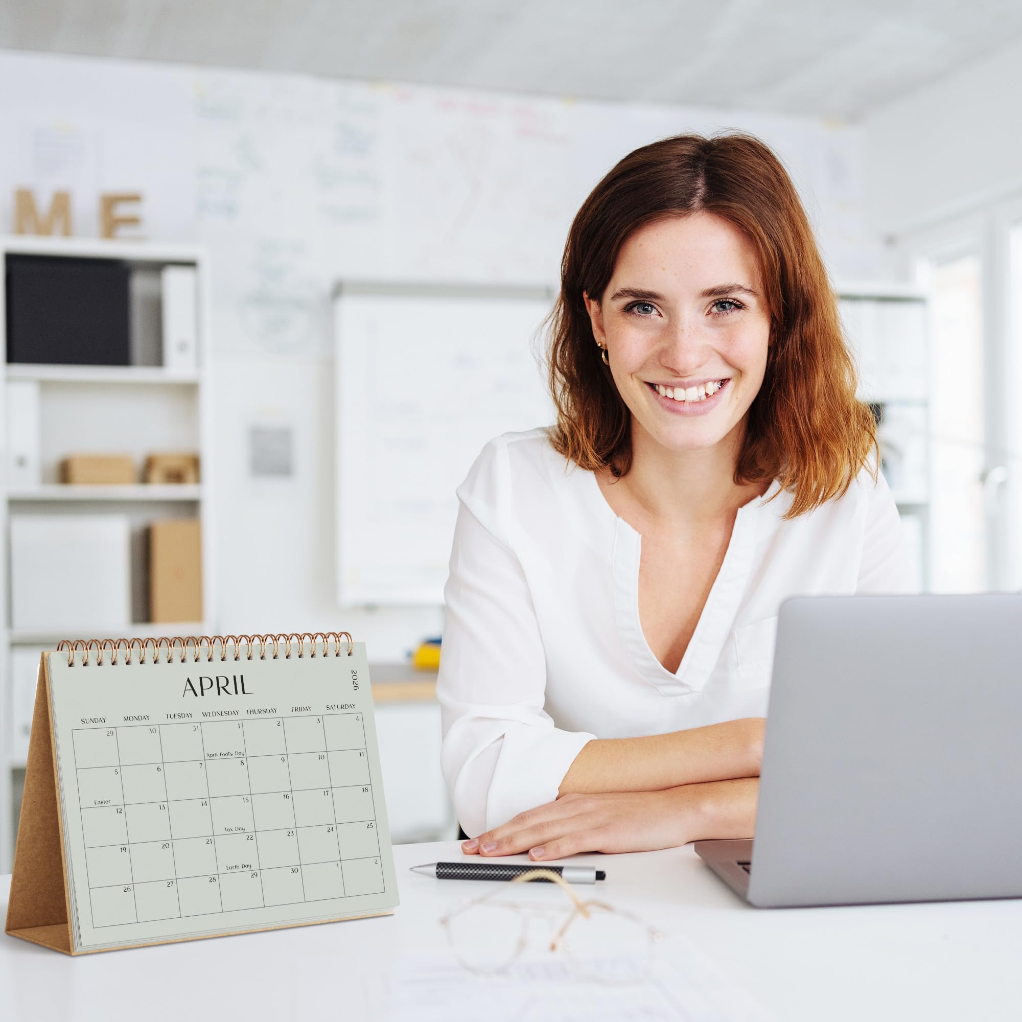 Aesthetic Desk Calendar 2025-2026 - Runs from June 2025 until December 2026 - Beautiful Small 25-26 Flip Desktop Calendar for Easy Organizing - Image 2