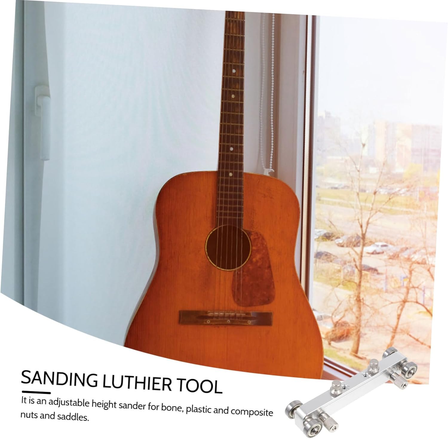 STOBOK シーギターサドル サンダー 研ぎ工具 弦楽器製作 ナット研磨 ベースギター修理アクセサリー