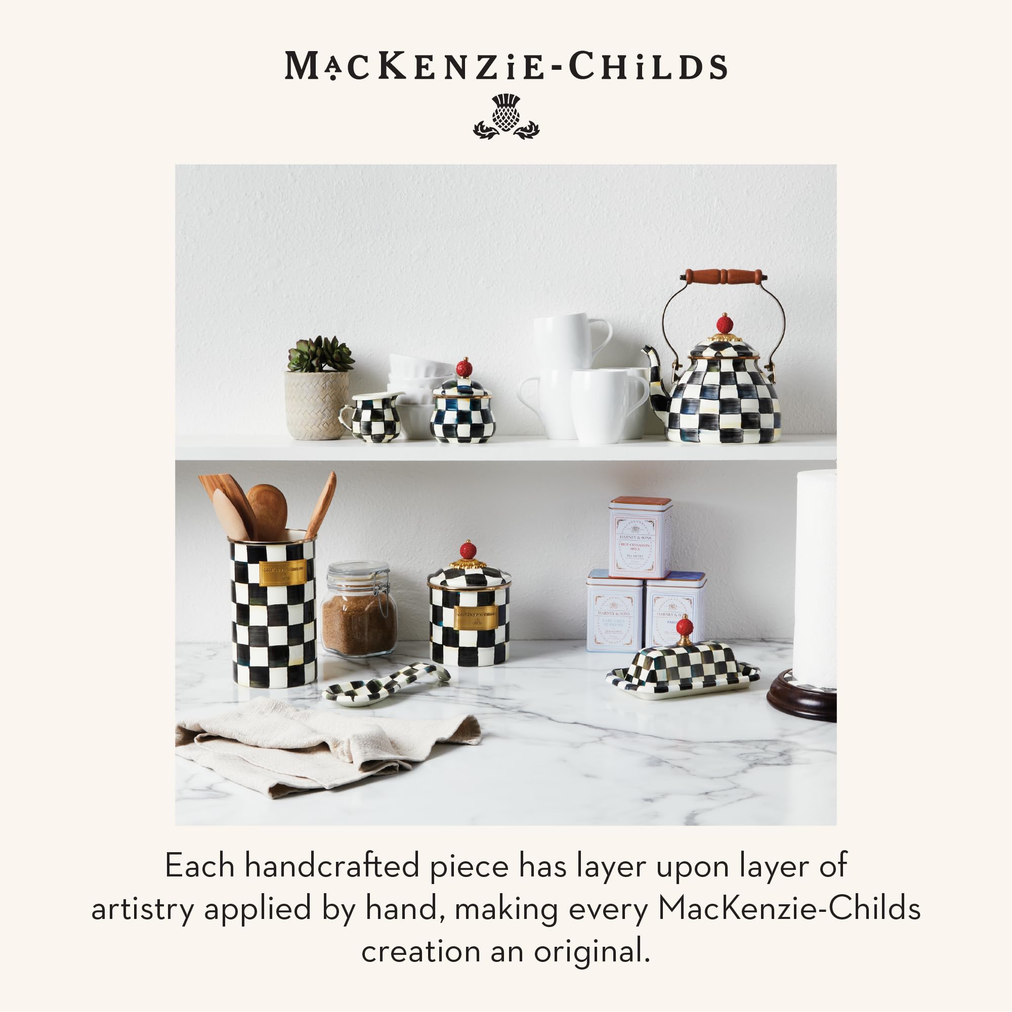 Amazon.com: MACKENZIE-CHILDS Enamel Utensil Holder, Kitchen