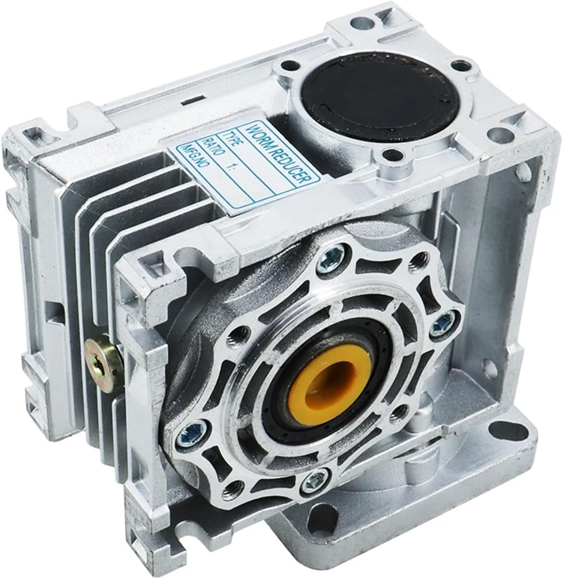 NMRV040 rv040 86mm Worm Gear Reducer Reduction Ratio 5:1 to 100:1 Input 14mm Shaft for nema 24 34 80mm 90mm Stepper Electronic Starter(RATIO30_for NEMA24)