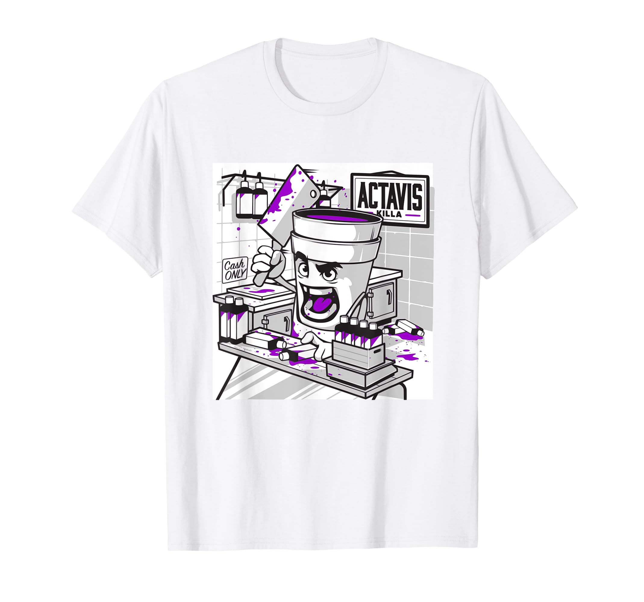 Codeine Double Cup Lean Purple Drank Sizzurp Rap Hip Hop T-Shirt