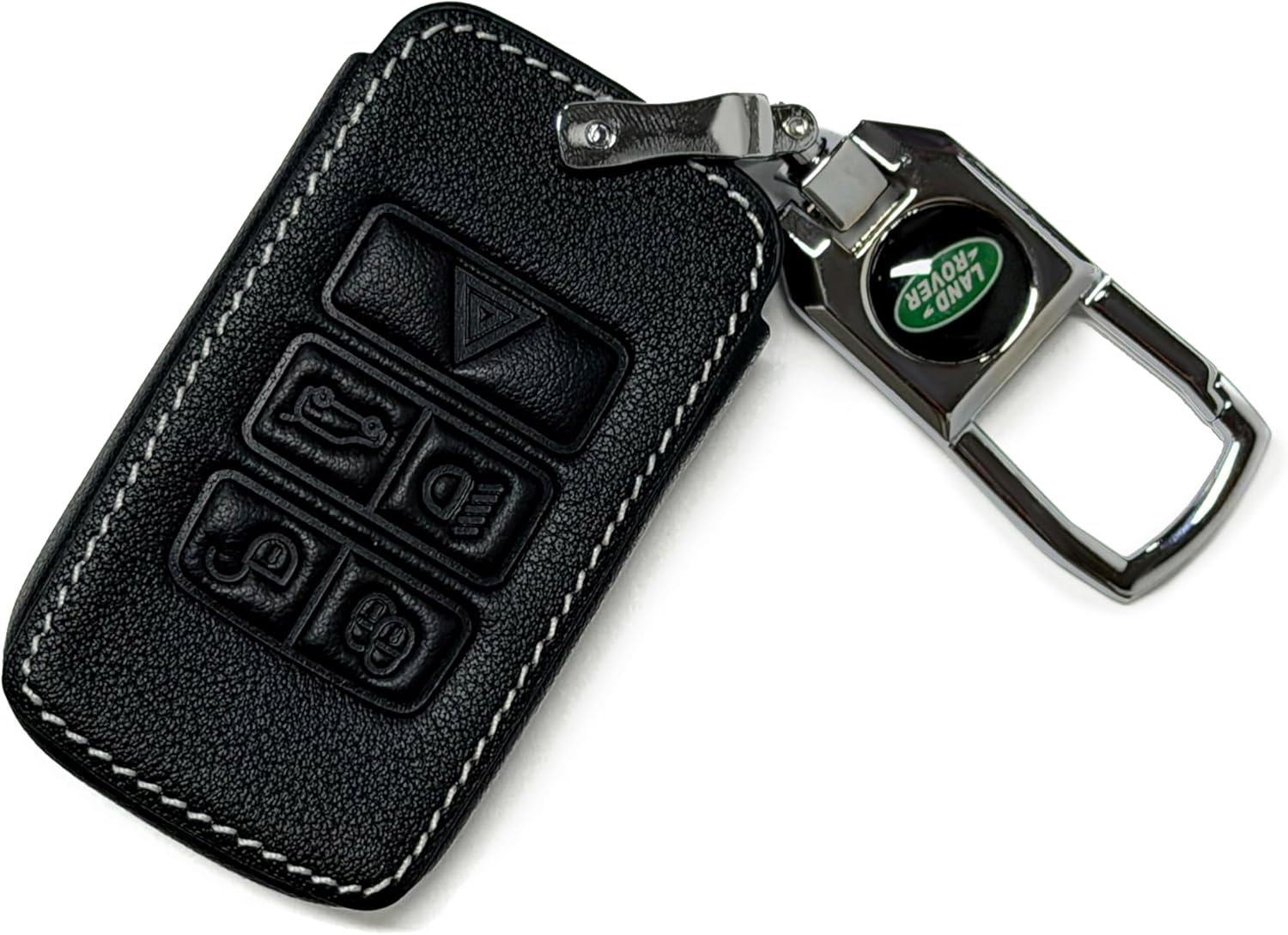 Car Key Fob Case,for Land Rover Defender Range Rover Ghibli,Levante Series Key Fob Case Cover Accessories Car Keychains,(5 Button) B: Black