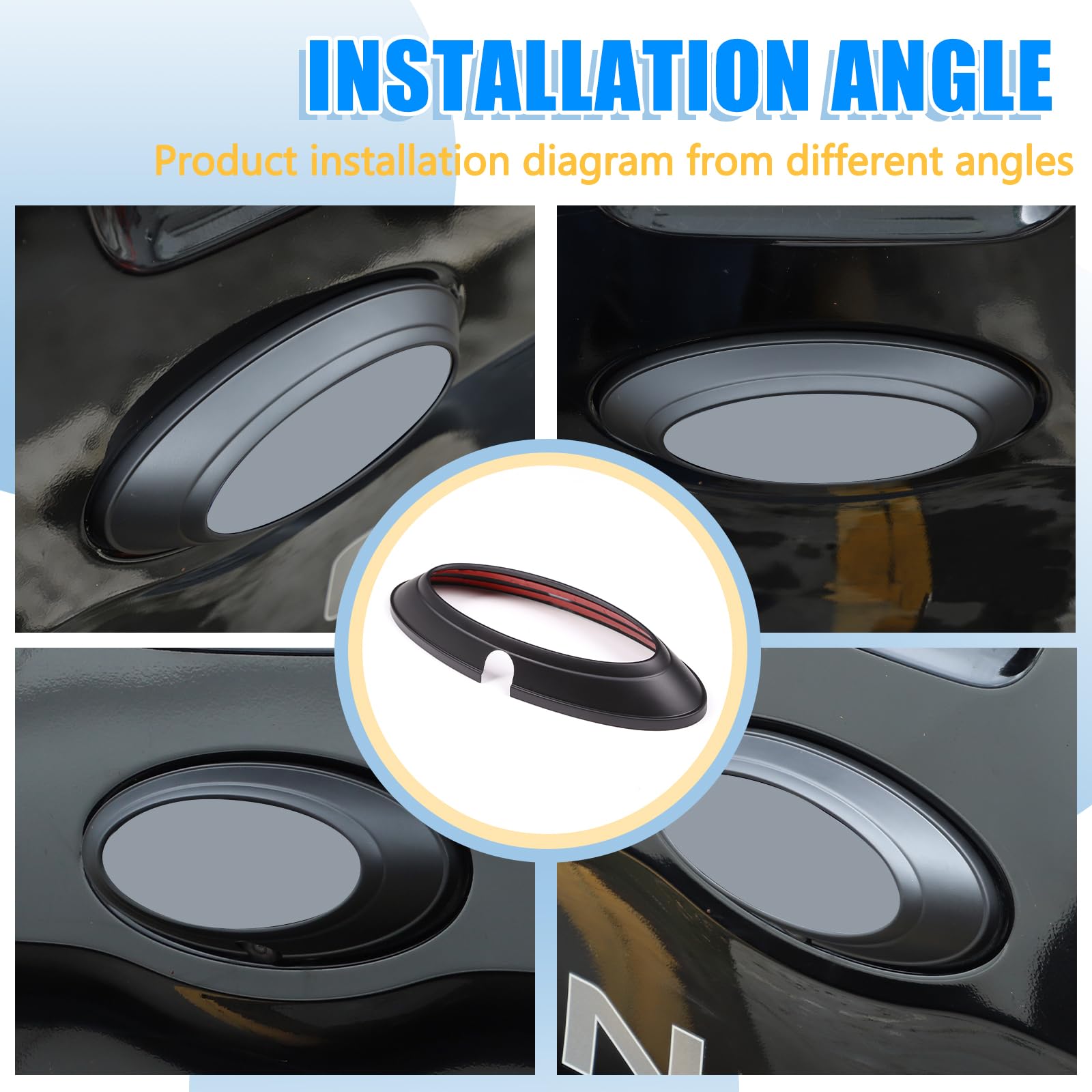 YANER Emblema de coche trasero para Ford Ranger 2015-2021, accesorio exterior para coche (negro mate)