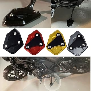 Midimttop Motorcycle Kickstand Plate Pad Extender Foot Side Stand Extension Pad Support Plate for Ho-nda Rebel CMX 1100 CMX1100 Rebel 1100 Accessories 2021 2022 (Red)