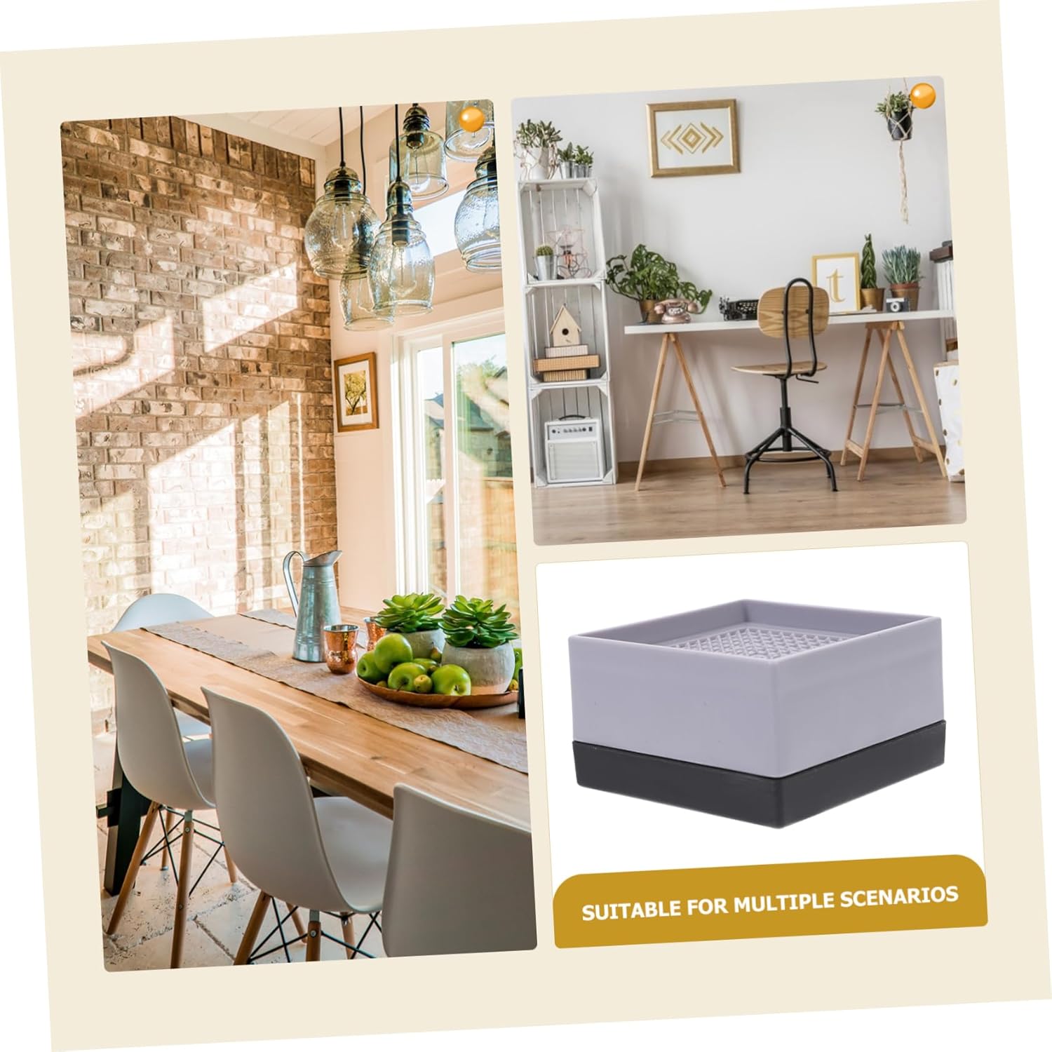 8pcs Heavy Duty Bed Risers Furniture Foot Cushions for Sofas Tables and Chairs Plastic Design for Increased Storage Space and Enhanced Stability