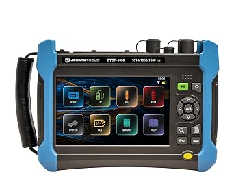 Jonard Tools OTDR-1650 Multi-Function Fiber Optic OTDR Tester, 1310/1550nm Single Mode, 8-in-1 Test Functions, 3.5 LCD, 60km Range, Rechargeable Battery, FC/SC/LC Compatible