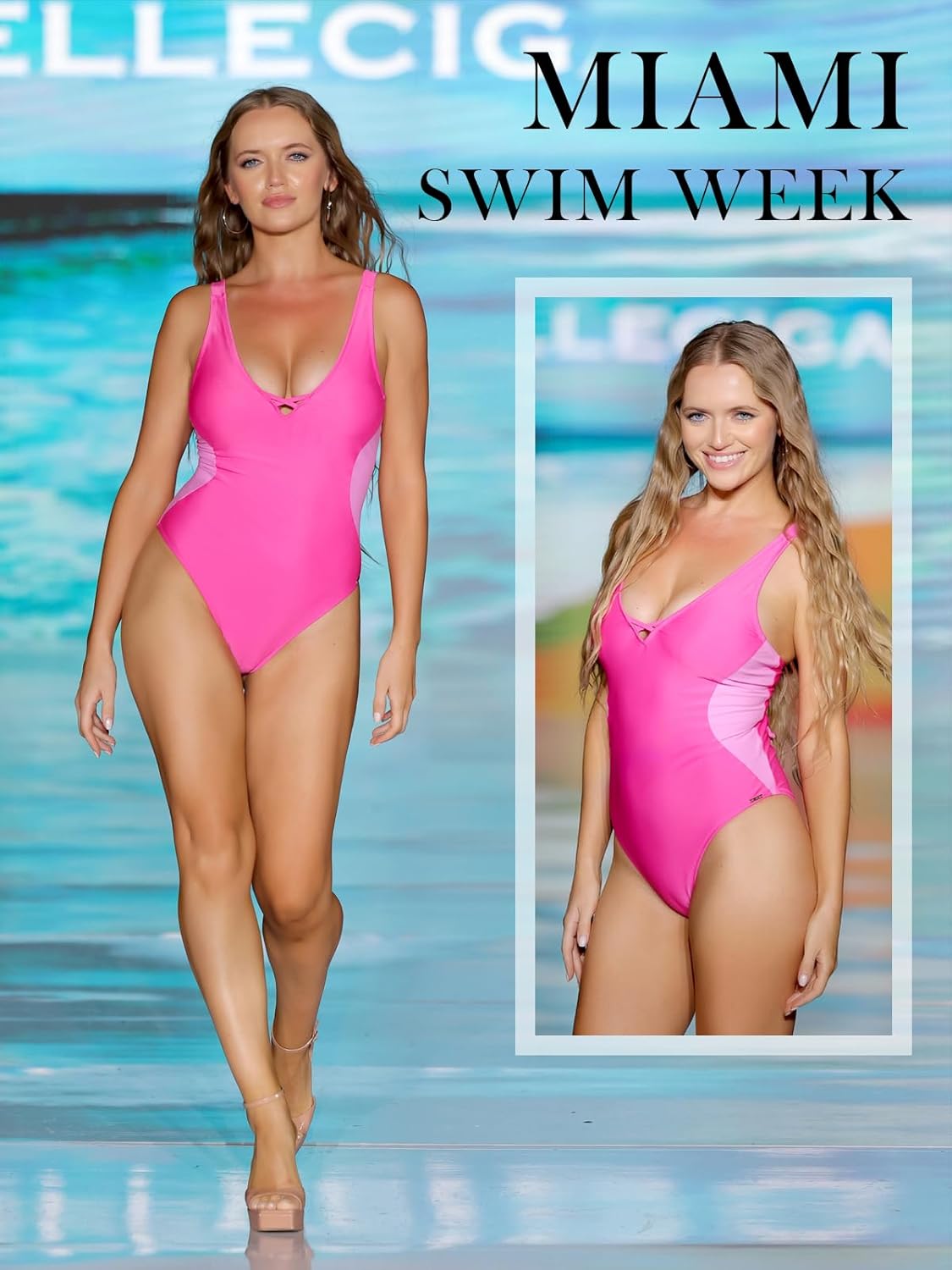 RELLECIGA Women's Tummy Control Swimsuits One Piece Backless Crisscross Bathing Suit - Image 3