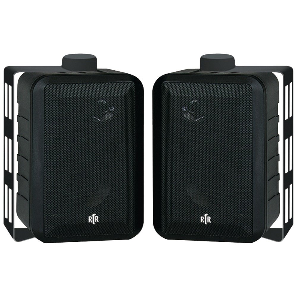 1 - RtR Series 3-Way Indoor/Outdoor Speakers (Black), 5W - 100W per channel, Drivers: .5