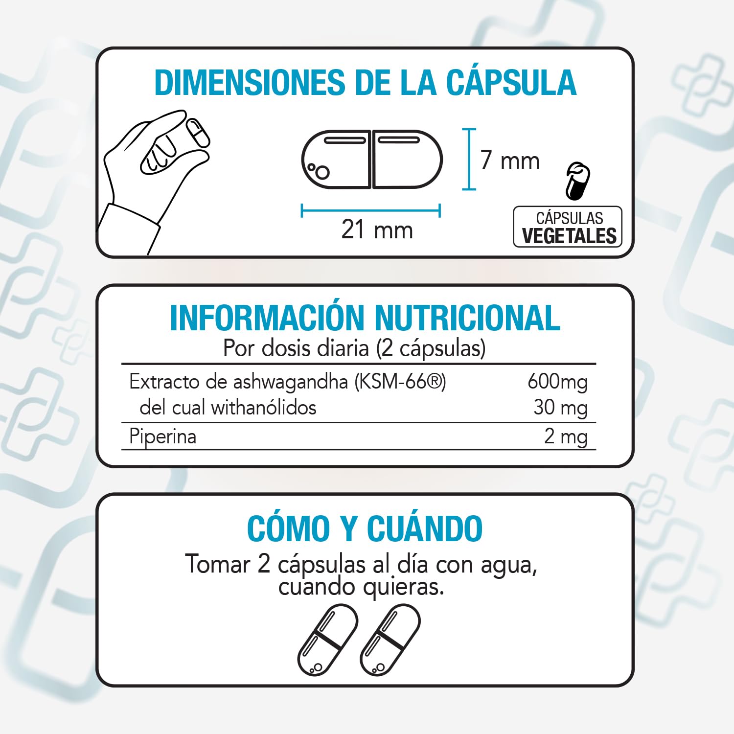 Ashwagandha KSM-66 600mg PiùLife, 180 Cápsulas, Extracto De Raíz Withania Somnifera 5% Withanólidos, Ashwagandha Con Pimienta Negra, Estrés Y Bienestar Mental, De Agricultura Ecológica