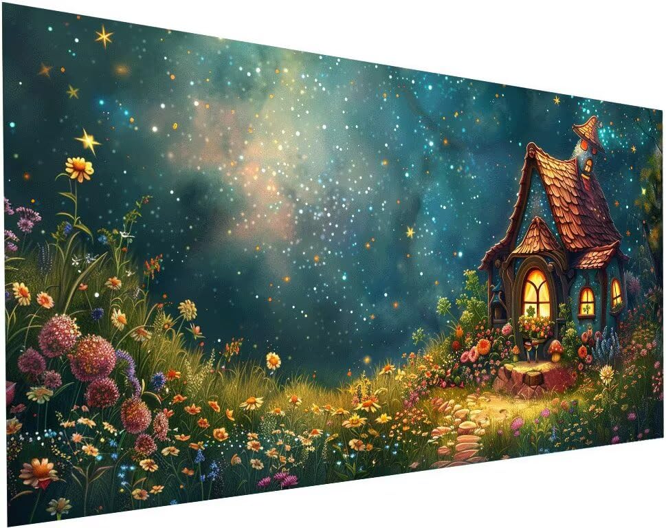 Diamond painting adulte XXL fleur 50x100 cm | Kit complet de peinture diamant 5D cabine
