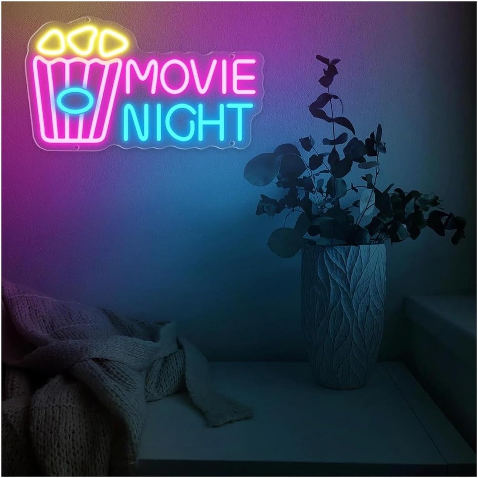Para lámpara de neón palabra prestada Noche cine para luz Luz LED