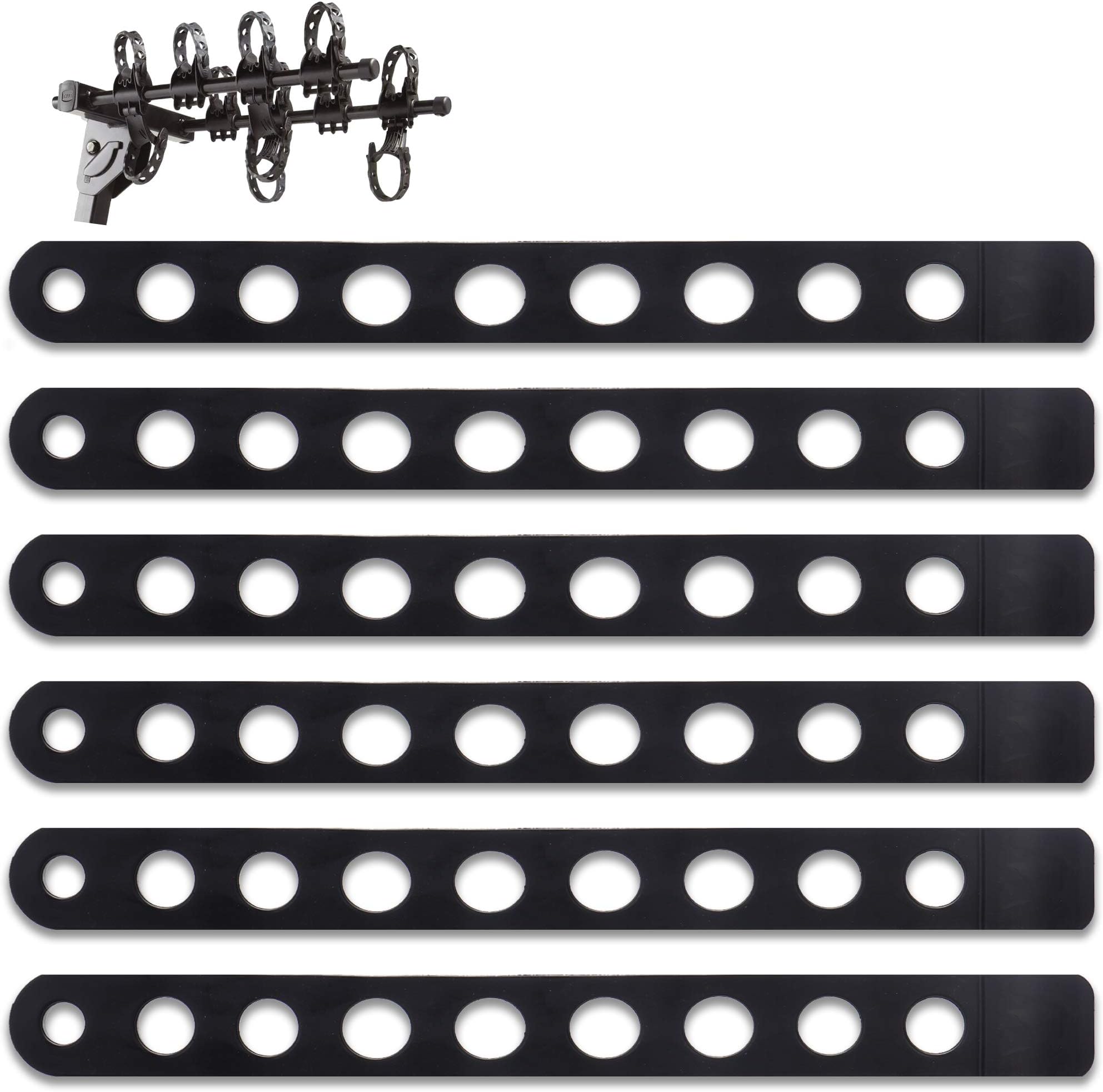 AR-PRO (6-Pack) Replacement Bike Rack Cradle Straps .49" Ladder-Style Strap Holes Compatible with Thule 1/2" Tab 534 Bike Rack Straps Replacement