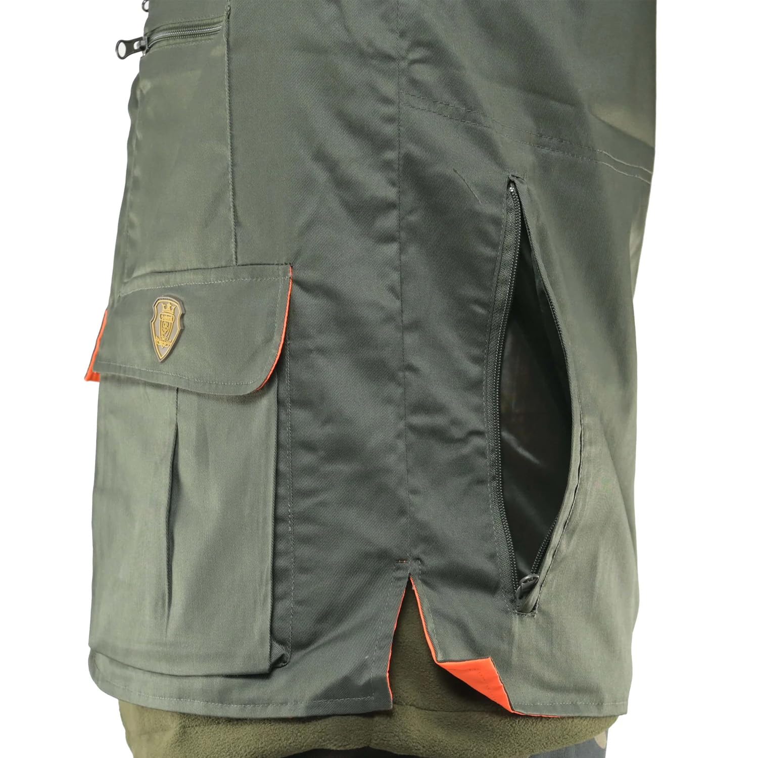 fratelliditalia.org Gilet Cinghiale Double Face verde arancio caccia arancione cacciatore tasconi sportivo