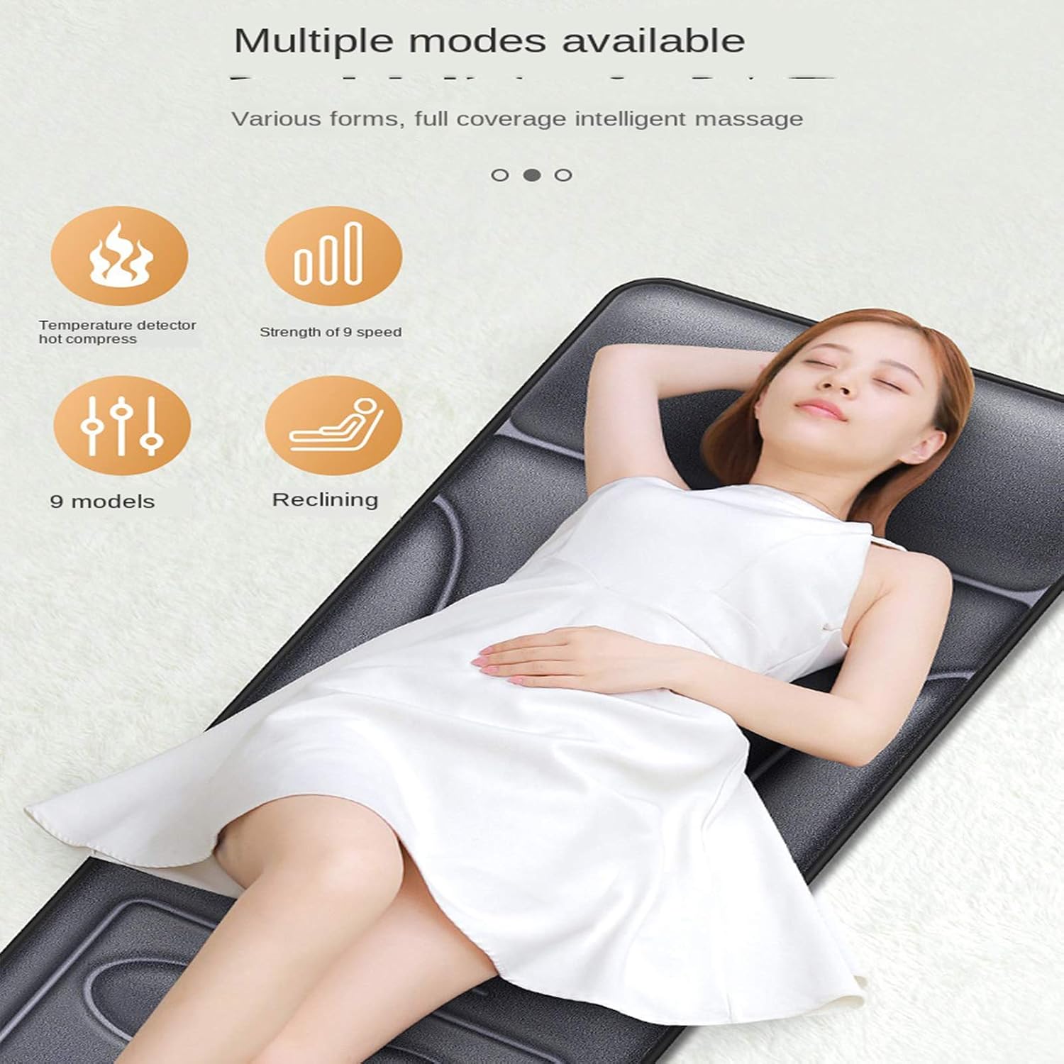 Full Body Massage Mat with Heat Multi-Functional Vibrating Massage Mattress Pad,Full Body Massager Cushion for Relieving Back Lumbar Leg Pain Massage Cushion
