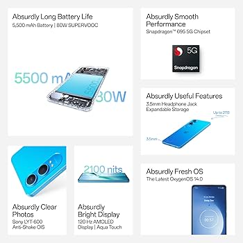 OnePlus Nord CE4 Lite 5G (8GB RAM, 128GB, Super Silver)