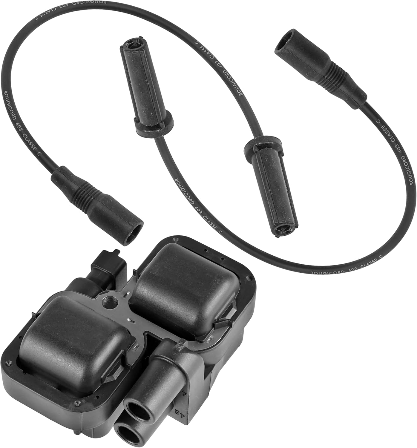 Caltric Ignition Coil & Spark Plug Wires Compatible with Polaris Sportsman XP 850 2012-2015 / Sportsman XP 1000 High Lifter 2019-2024