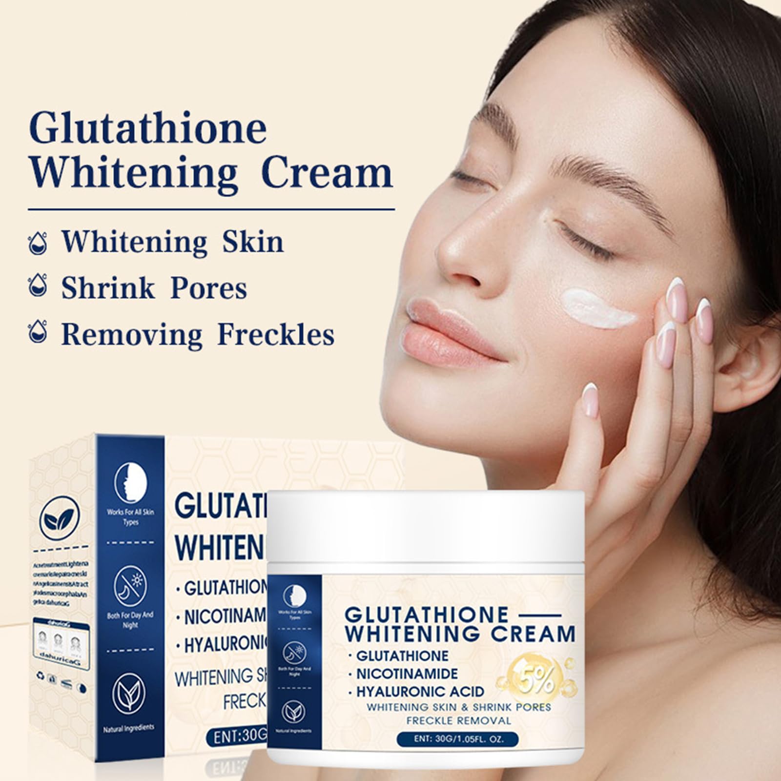 Glutathione Brightening Face Cream,Glutathione Anti-Aging Face Cream, Glutathione Skin-Lightening-Cream,Facial Dark Spots Remover,Glutathione  Whitening-Cream,Glutathione Hydrating & Whitening Cream,30G : Buy Online at  Best Price in KSA - Souq is now ...