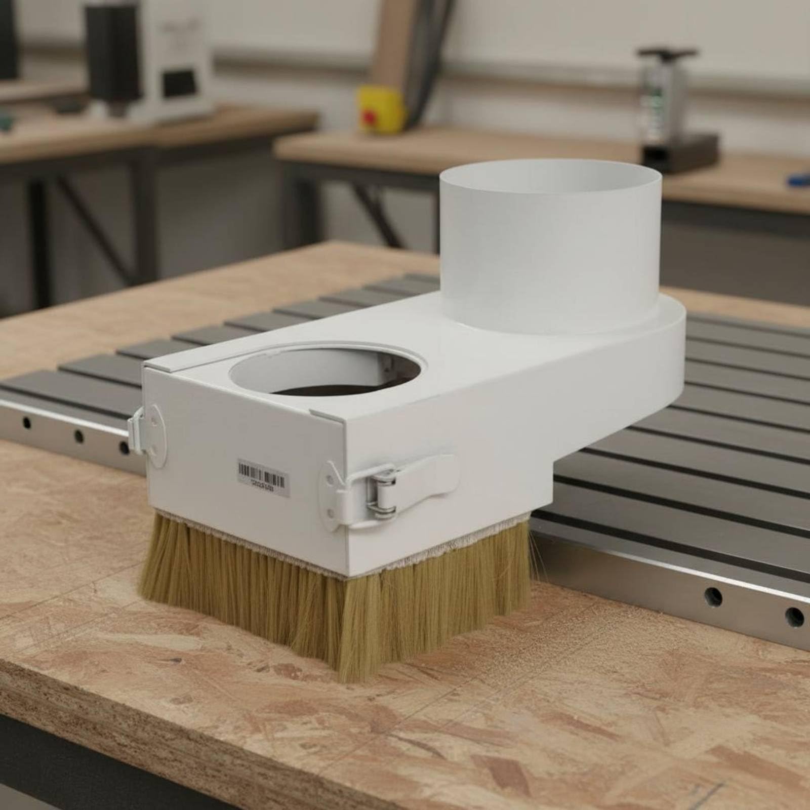 Cubierta de Polvo para Fresadora CNC Cepillo Colector Adaptador Escoba de Husillo con Hierro Resistente y Rendimiento Preciso Adecuada para Control de , 75MM , Nuevo Tirador Hierro