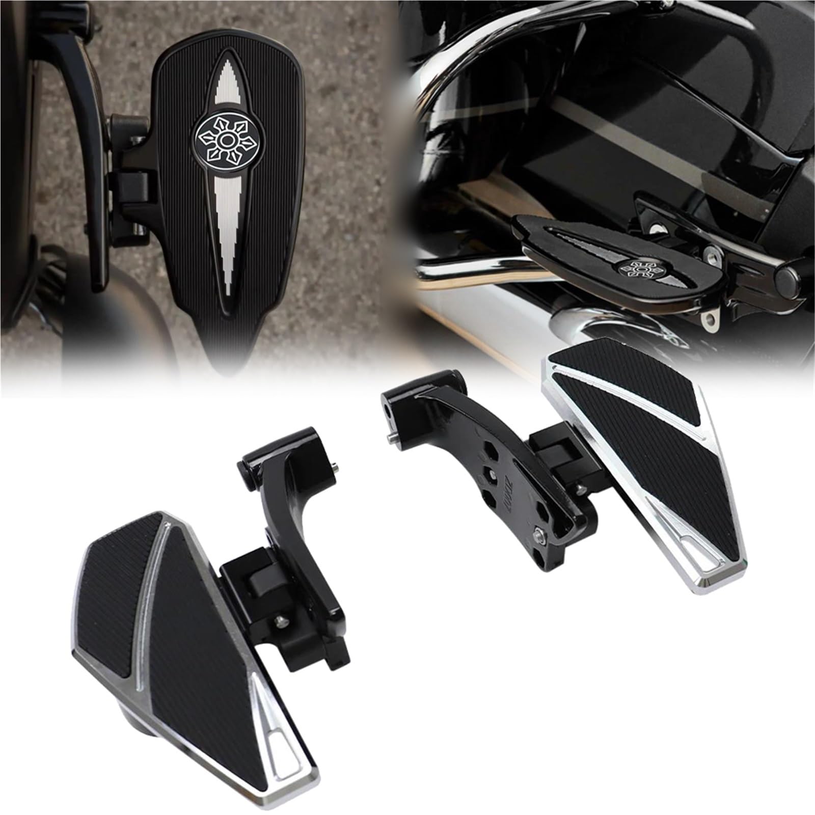 Plancher Passager Custom et Kit Fixations Haute Finition pour Indian Chieftain Vintage