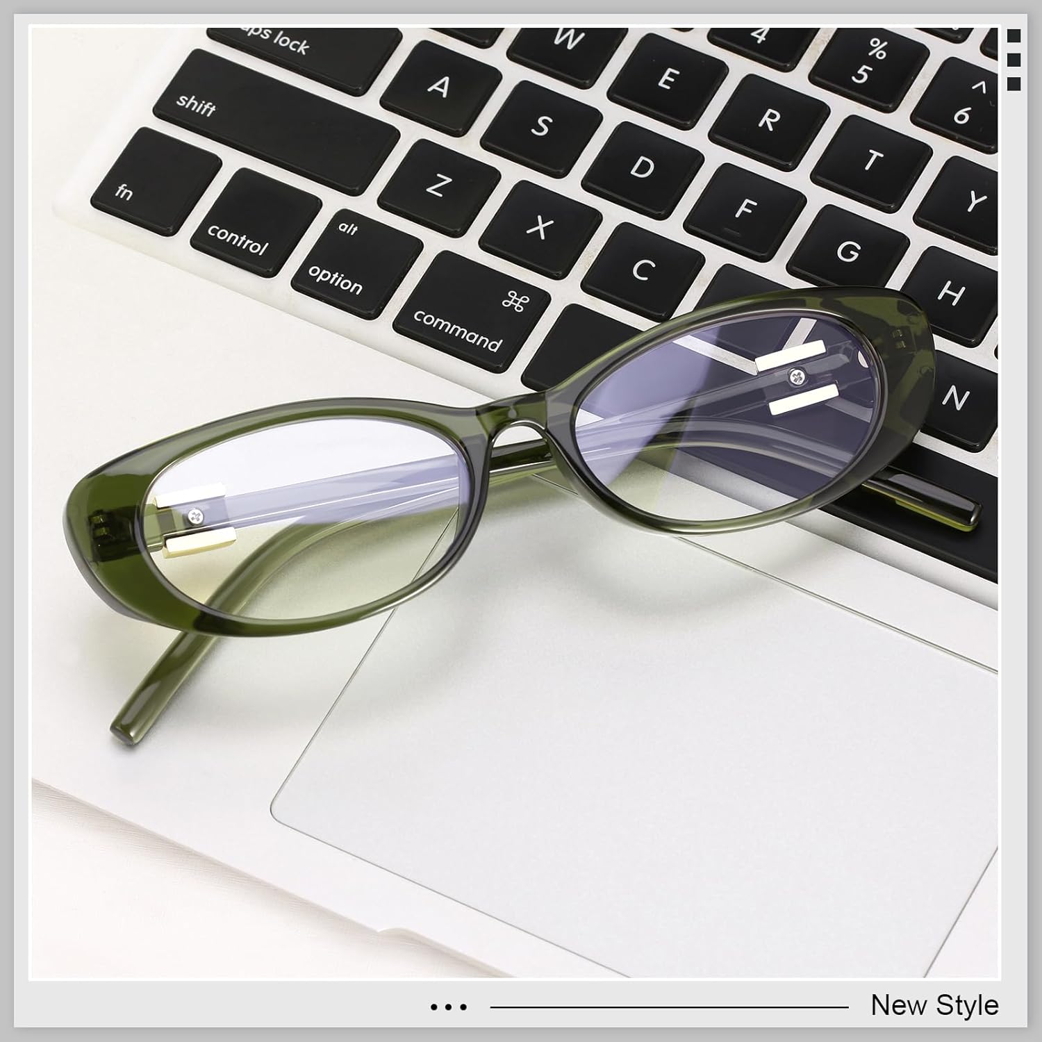 YMRFW Oval Blue Light Blocking Glasses for Women Retro 90s Glasses Computer TV Eyeglasses Anti Eyestrain - Image 5