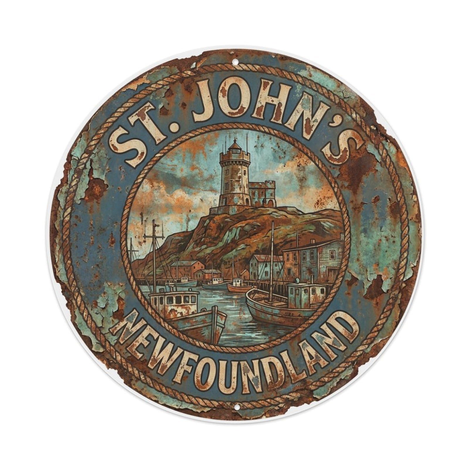 Tgrcjimh Style Metal Tin Sign Canada Vintage Travel St Johns
