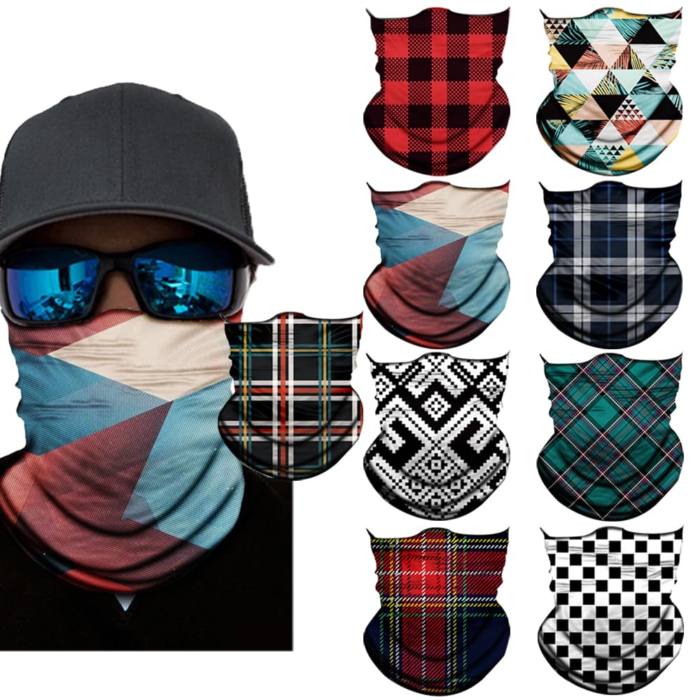 Neck Gaiter Mask,UV Protection Bandana Gator Face Cover Covering Mask,Tube Scarf,Neck Warmer Balaclava,Headband