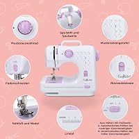 Crafts&Co Varrógép Kezdőknek LED Világítással és Lábpedállal | 12 Öltésminta | Mini Varrógép Overlock Funkcióval | Fehér 6