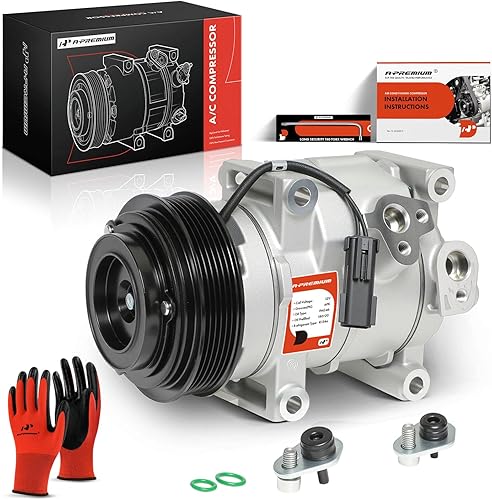 A-Premium Compresor de aire acondicionado AC con embrague Compatible con Dodge Grand Caravan 3.6L 2011-2016, Chrysler Town & Country 200, Journey