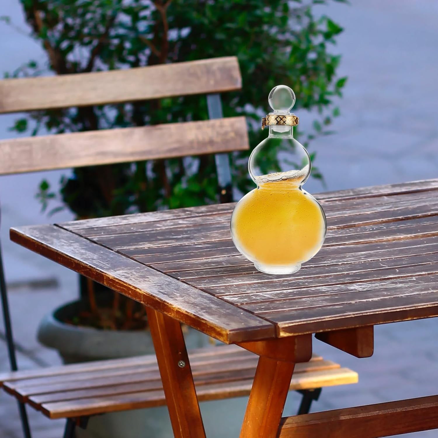 Glass Wine Bottle Gourd Shaped with Sealing Lid 1000ml for Making Wine
