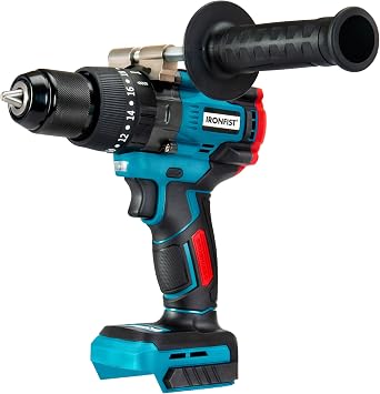 IRONFIST Cordless Drill for Makita 18V Batteries, 1/2 inch Metal Chuck Impact Drill/Driver, Brushless 150Nm MAX Torque, 2 Variable Speed 1250RPM for Professional NO BATTERY