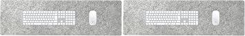amesoba Smooth Texture Wool Desk Mat, Wool, Natural Material, Reduce Tingling Edition, Thickness 0.2 inches 4 mm White Gray, 11.8 x 33.5 inches 30 x 85 cm x 2