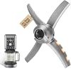 Cuchilla de repuesto para Ninja Creami NC500/501 Series | Apta para Ninja NC500/501 Series, acero inoxidable de grado alimentario, resistente a la corrosión y libre de BPA, extremadamente afilada, alta dureza 1