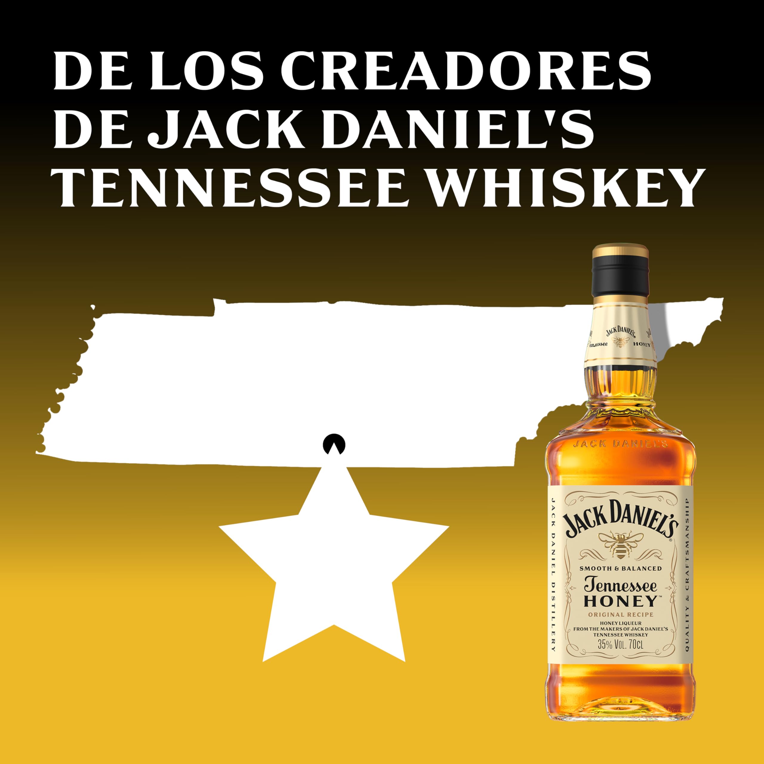Jack Daniel's Tennessee Honey Whiskey, 35% Vol, 700ml