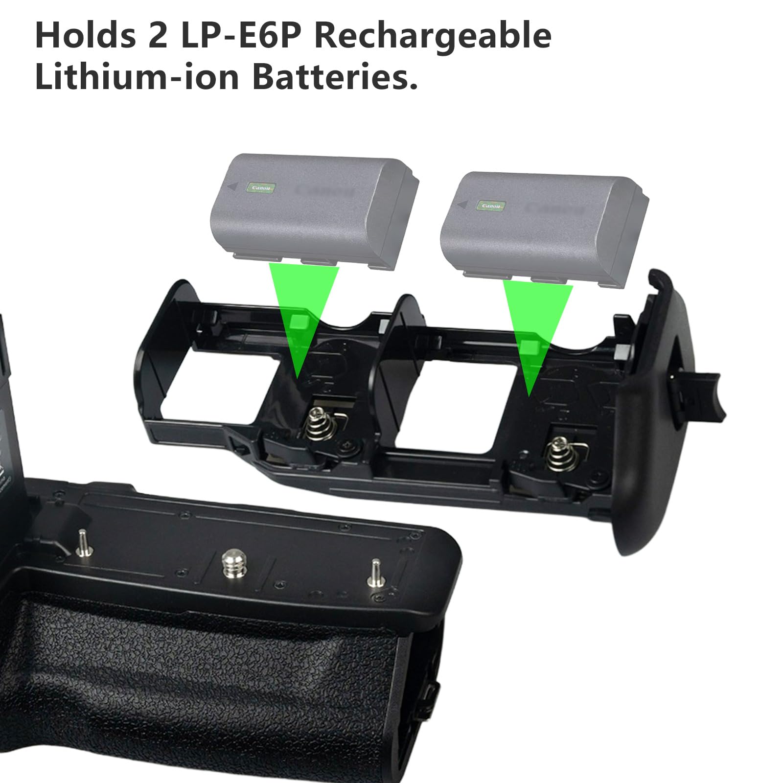 BG-R20 Batteriegriff für Canon EOS R6 Mark III /R6 Mark II /R5 Mark II Kamera, Synchronisierung Aller Funktionen, hält 2 wiederaufladbare LP-E6P Lithium-Ionen-Akkus.