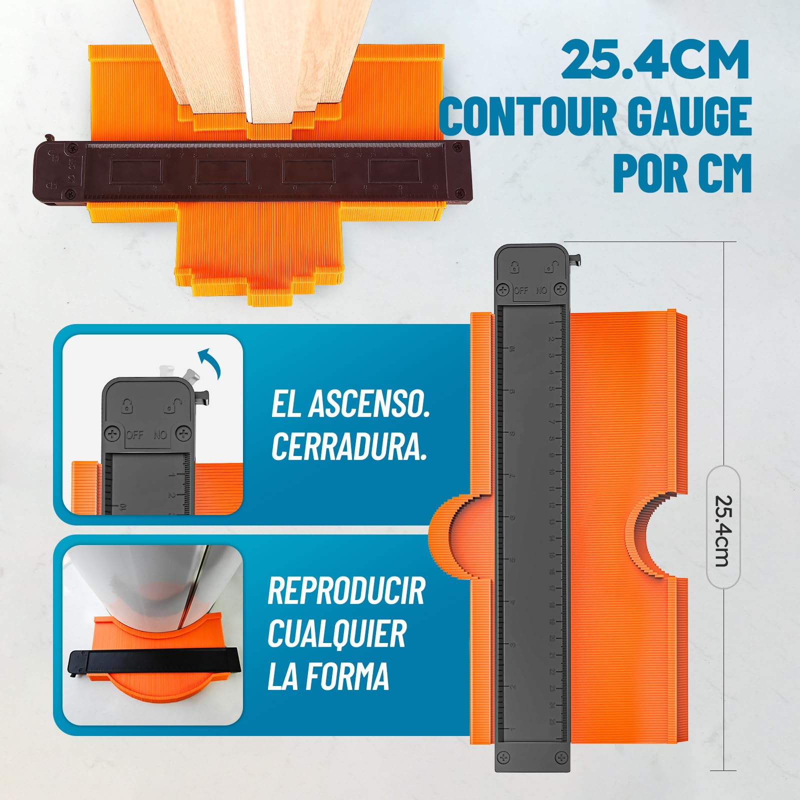Zozen Herramientas laminadas/bastidores de vinilo, pisos de madera de vinilo golpeando bloques conx, medidor de perfil de 25.4cm, palanca, 40 almohadillas de suelo, martillo de goma.