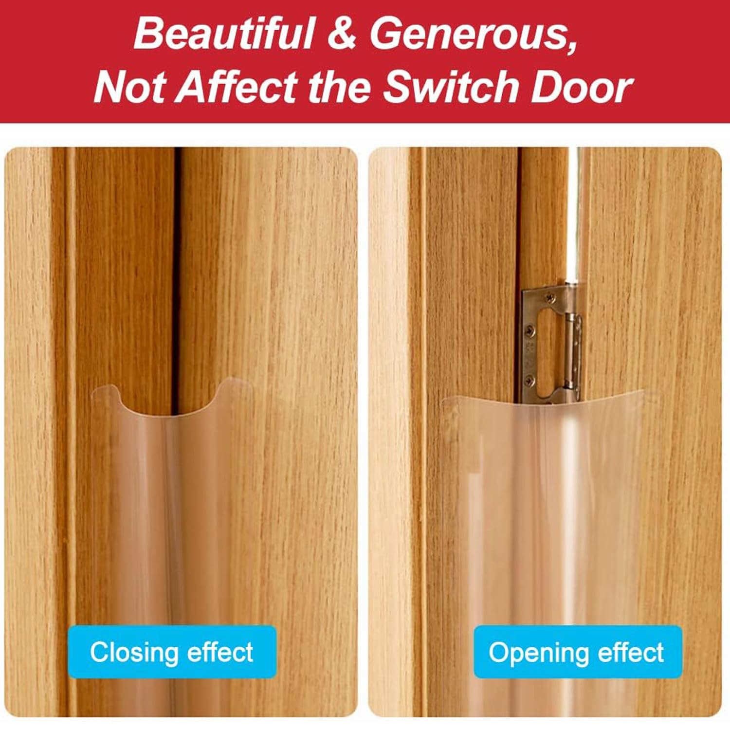 MEISO 2 Piezas Protector de Dedos para Puerta, Protectores Antipellizcos Puertas, Protector Puertas Niños Dedos, Protector de Clip para Dedos de Puerta Autoadhesivo, para Guarderías, Hogar, Escuela