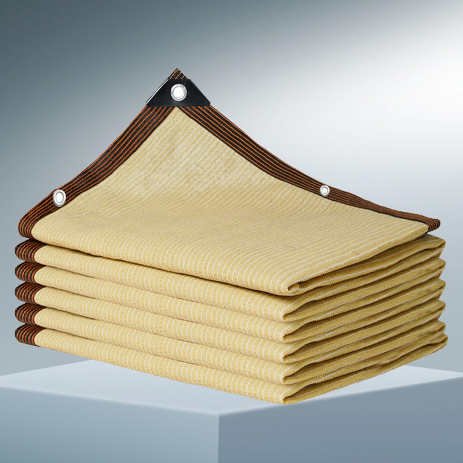 WQPMNYG Rectangular Sun Shade Sail Beige 5x7m UV Protection Canopy Cool Area for Balcony Pergola Greenhouse Chicken Coop Privacy Netting Outdoor Shade Cloth