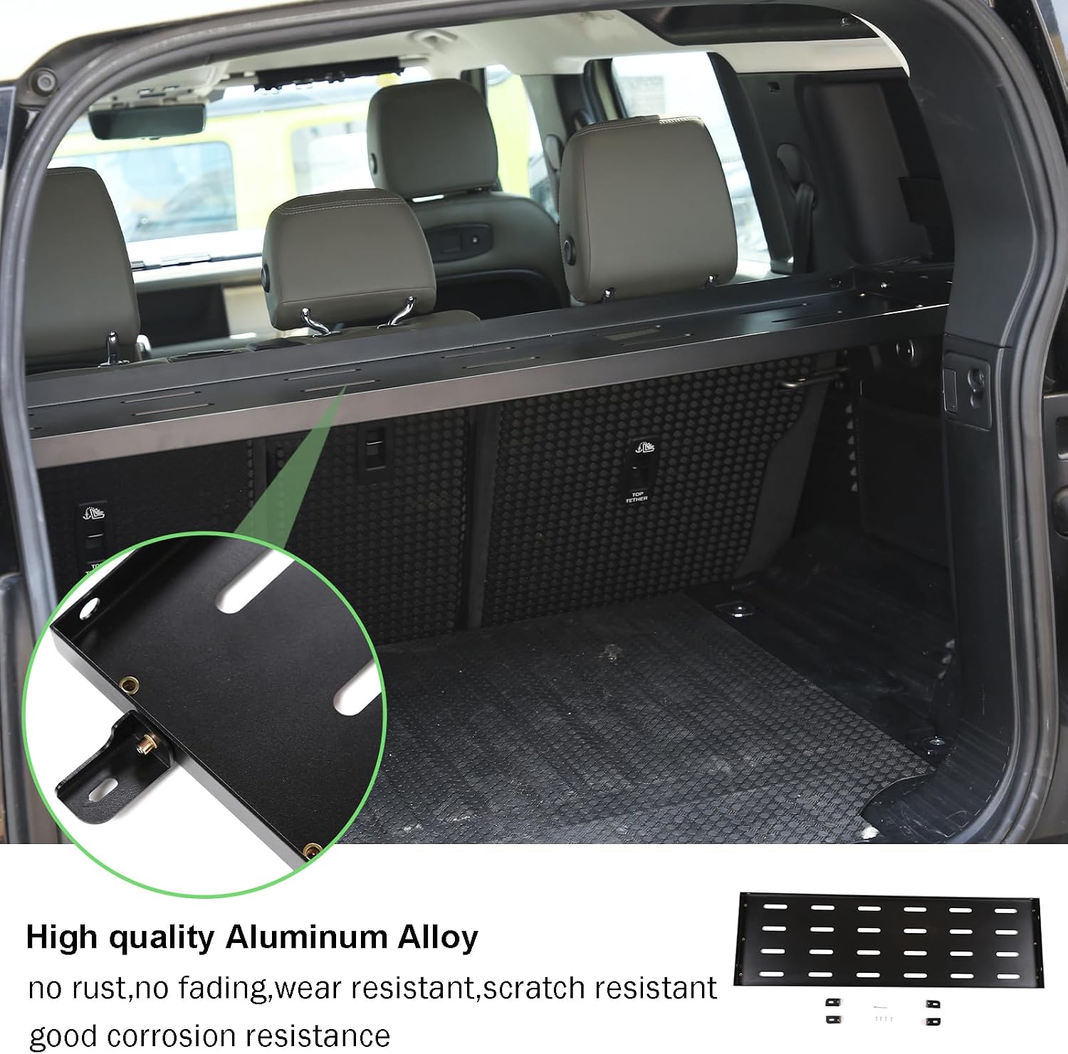 PIUGILH Rear Trunk Cargo Rack Basket Tray Compatible with Land Rover Defender 110 2020-2023 Accessories, Interior Trunk Storage Organizer,Black-1Pcs