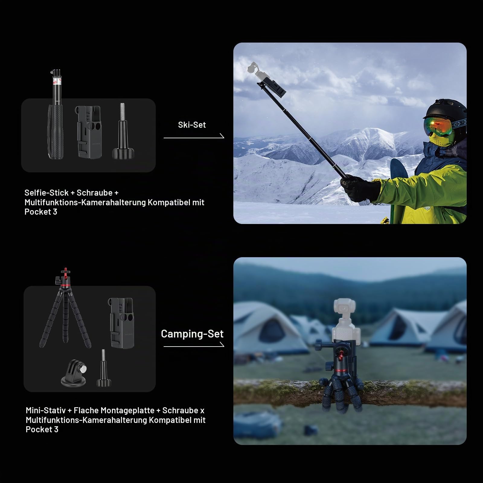 Neewer Basics 16 In 1 Zubehörset kompatibel mit DJI OSMO Pocket 3 – Bild 3
