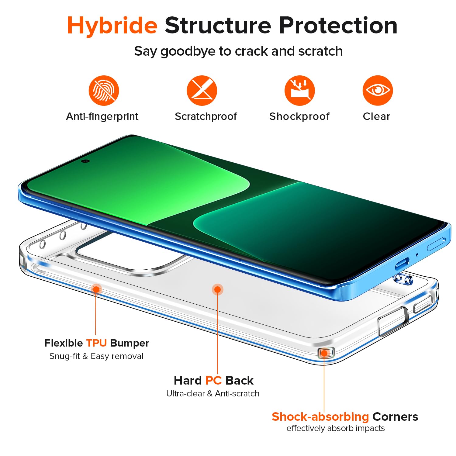 Coque Transparente Anti-choc Pour Xiaomi Redmi Note 13 Pro+ 5G - Anti-jaunissement, Protection Renforcée