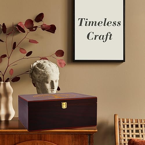 Miniatura 7 de Tree of Life - Caja de recuerdos de madera, cajas decorativas de madera con tapascajas de recuerdo con tapas, cajas de almacenamiento decorativas de