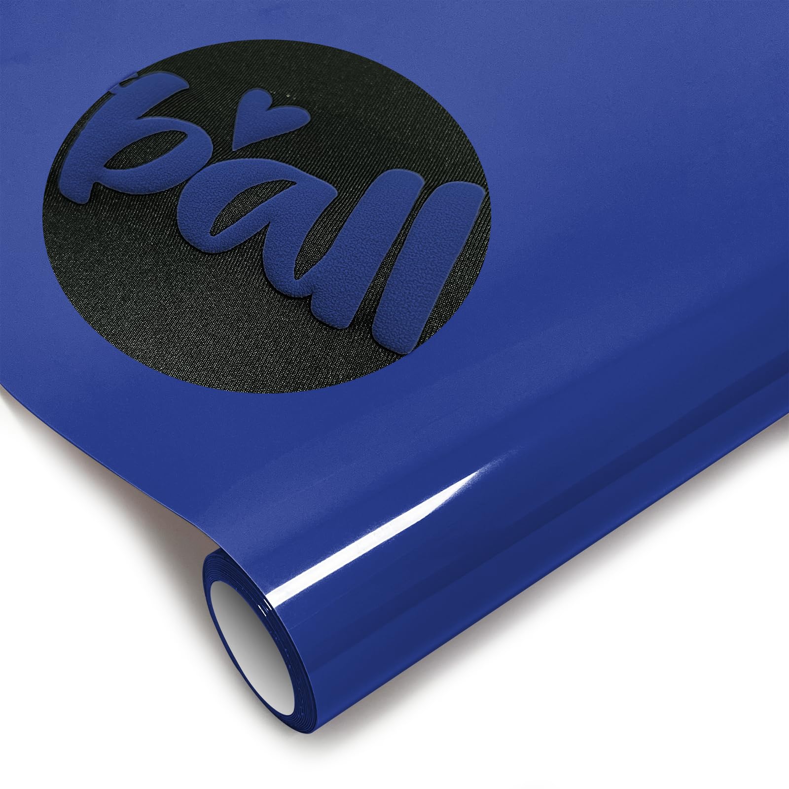 Puff Heat Transfer Vinyl (Dark Blue), 12in X 5ft Iron on Vinyl