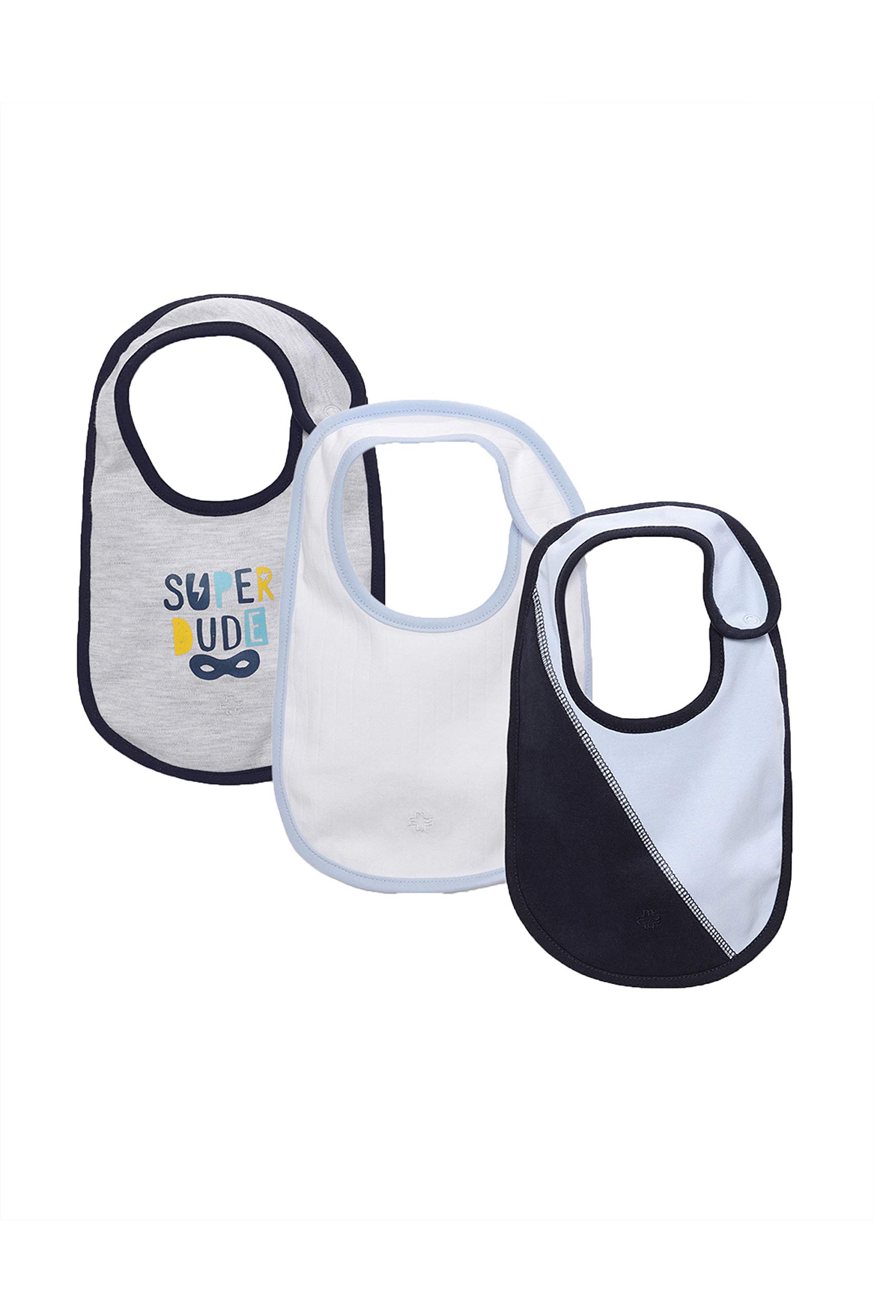 My Milestones Cotton Baby Feeding Bibs - Pack of 3 pc - 0-6 Months-picture-10