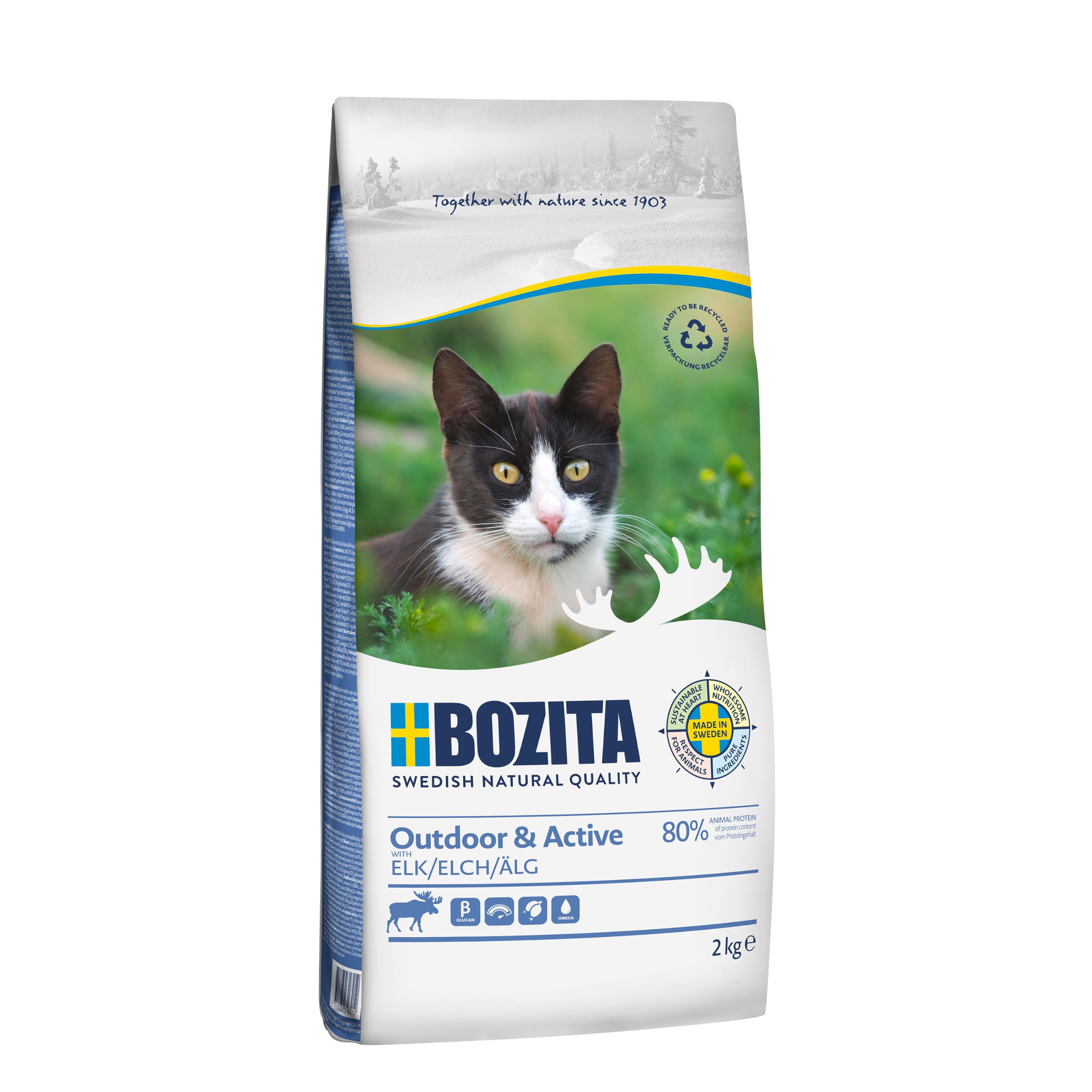 Bozita Outdoor Active Geyik Etli Yetişkin Kedi Maması 2 Kg