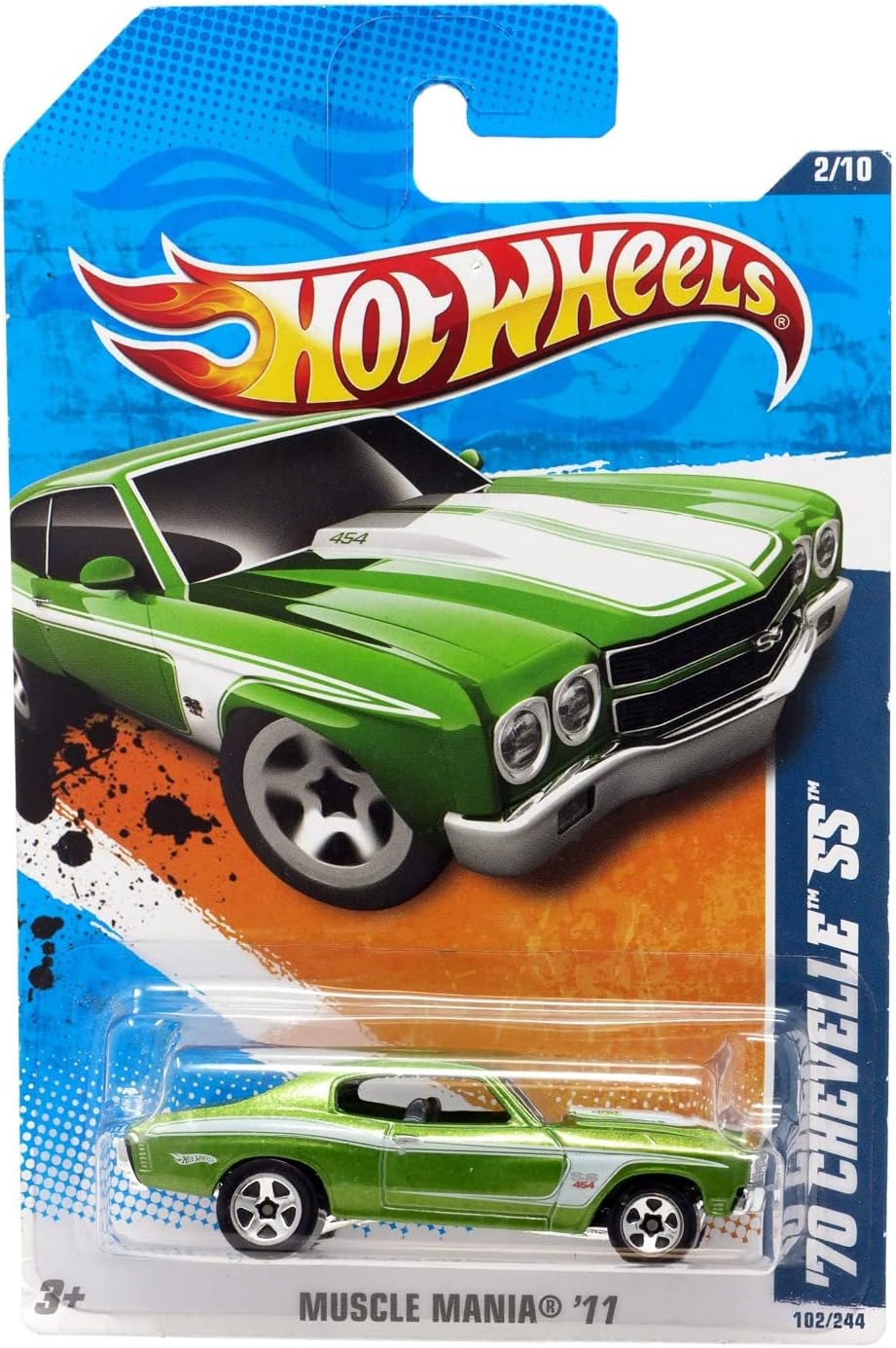 2011 Hot Wheels '70 Chevelle SS Light Green #102/244
