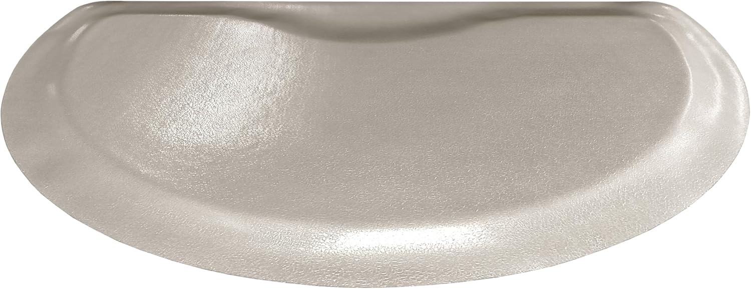 Rhino Salon, Rhino Hide Anti-Fatigue Salon Floor Mat, Non-Slip Standing Comfort Cushioned Mat for Hair Salon or Barbershop, 3' x 4.5' (Semi Circle, Taupe 3' x 4.5' x 1/2" Thick)