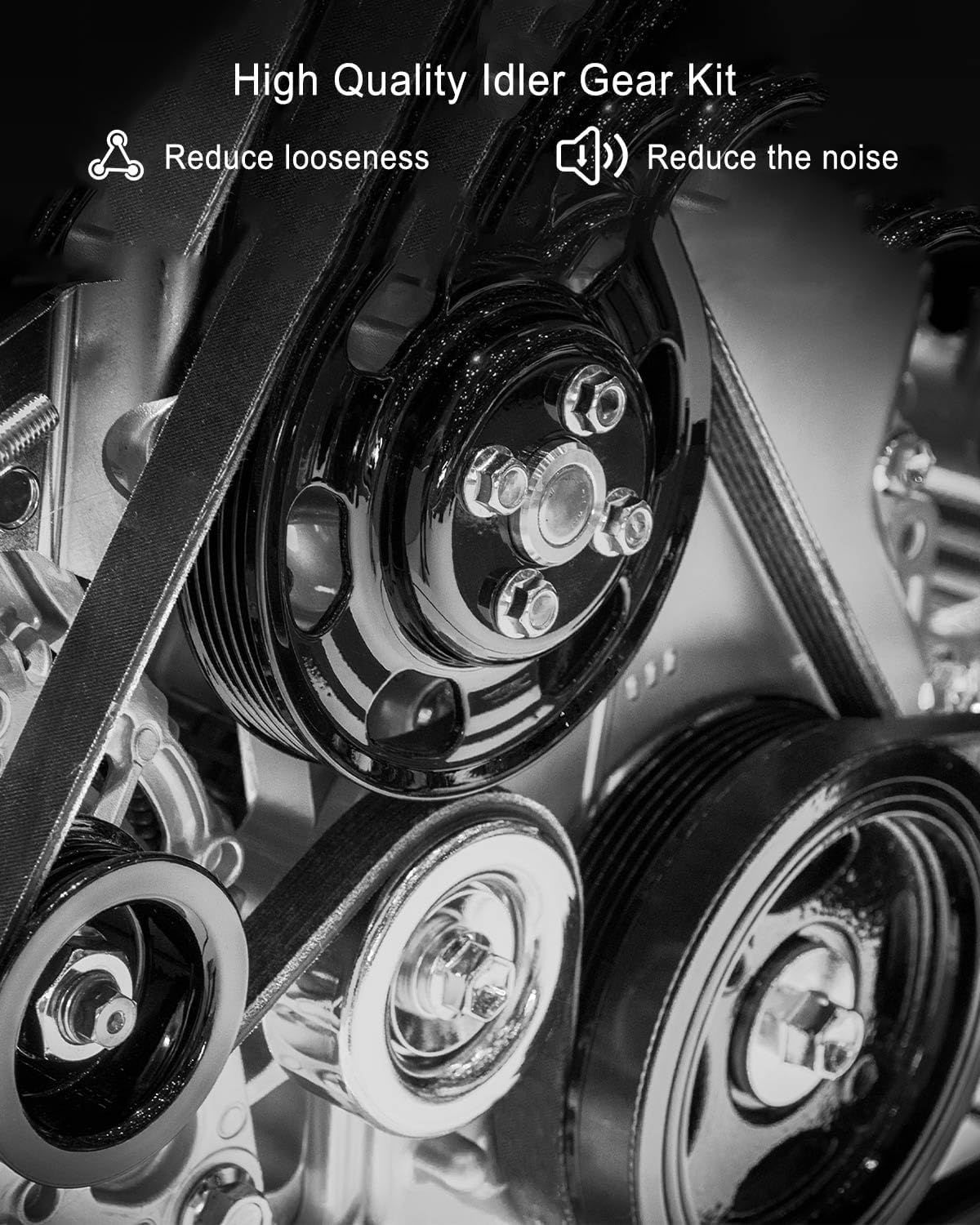 Engine Drive Belt Tensioner and Idler Pulley Set Fit for Chrysler 200 Town & Country Dodge Grand Caravan Avenger Journey Ram C/V 2011-2019 Replace 90K-39282D