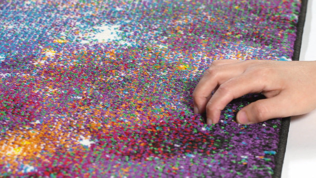 Tapete redondo 5'3" Safavieh Galaxy Abstracto Morado miniatura 5